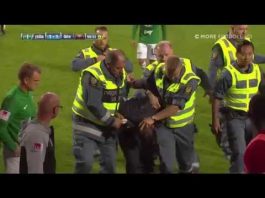 Video: Kentälle rynnännyt huligaani pahoinpiteli maalivahdin Allsvenskanissa