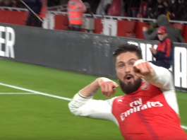 Video: Olivier Giroudin ajattoman kaunis skorpionipotkumaali Valioliigassa 2017