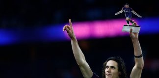 Paris Saint Germain edinson cavani puoliaika