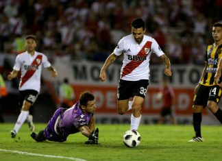 River Plate v Olimpo argentiinan liiga puoliaika