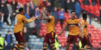 Motherwell skotlannin cupissa puoliaika