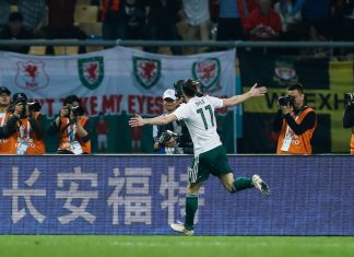 China v Wales gareth bale puoliaika