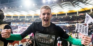 Eintracht Frankfurt lukas haradeckylle torjui puoliaika saksan