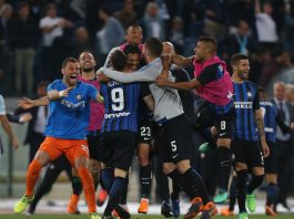 Inter nousi 2-3-vierasvoittoon Laziosta ja etenee Mestarien liigaan tulevaksi kaudeksi inter nousi vierasvoittoon ja mestarien liigaan ensi kaudelle puoliaika