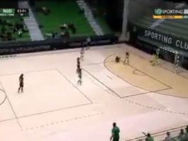 Video: Portugalin futsalkentillä nähtiin uskomattoman nätti saksipotkumaali