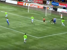 Klassikkovideo: kentälle juossut viuhahtaja varasti HJK:lta maalin Viuhahtaja