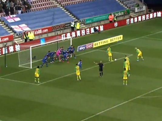 Video: Wigan-molarilta hajamielinen kömmähdys – ja verkko heilui Mestaruussarjassa