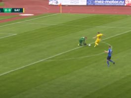 Video: Maalivahti odotti turhaan pallon vierimistä – BATE Borisov teki tyhjiin Valko-Venäjän liigassa