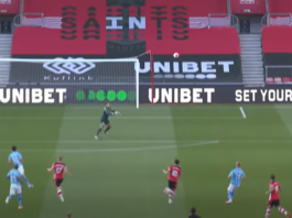Video: Southamptonin Che Adams tykitti voittomaalin miltei puolesta kentästä Manchester Cityn verkkoon