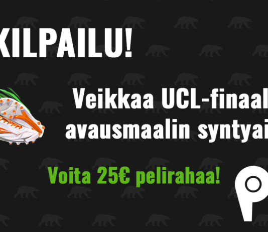 KILPAILU: Veikkaa UCL-finaalin avausmaalin syntyaika & voita pelirahaa!