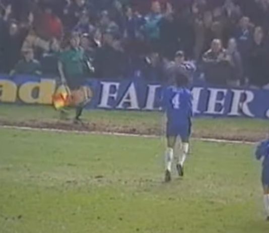 Video: Ruud Gullit painaa komean maalin Man Cityn verkkoon vuonna 1995