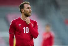 Christian Eriksen tuupertui kentälle maaottelussa – ottelu keskeytettiin