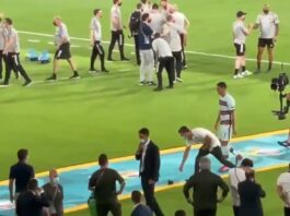 Video: Pettynyt Cristiano Ronaldo potki kapteeninnauhaansa Belgia-tappion jälkeen