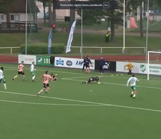 Video: HJK-kapteeni Miro Tenholta uskomaton pelastus – varma maali jäi syntymättä