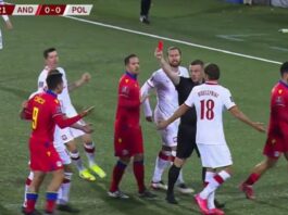 Video: Andorran pelaaja sai punaisen lähes heti aloituspotkun jälkeen MM-karsinnoissa