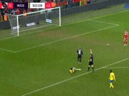 Video: Liegen maalivahdilta hyvä reaktiotorjunta – rankkarialueen ulkopuolella