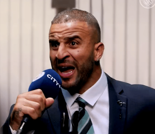 Video: Kyle Walkerilta hillitön Leonardo DiCaprion imitointi jatkosopimuksen julkistuksessa