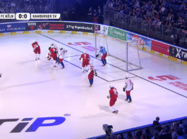 Video: Tässä on laji nimeltä jääjalkapallo – keilailukengillä futista lätkäkaukalossa