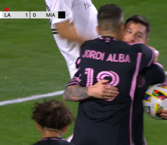 Video: Messi ja Jordi Alba syöttelivät LA Galaxyn puolustuksen ihan solmuun – Messi viimeisteli