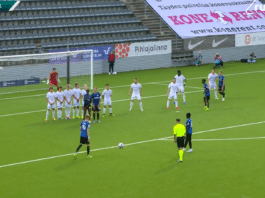 Video: FC Interin Florian Krebs laukoi ensi kaksi vaparia tolppiin – ja teki lopulta upean maalin