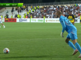 Video: Maalivahti Ognjen Cancarevic laukoi maalin omasta päädystä Konferenssiliigan karsinnoissa