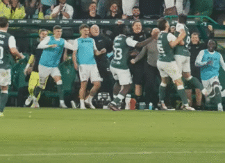 Video: Hibernian FC:n Kieron Bowie laukoi elämänsä maalin valtavalla kaarella