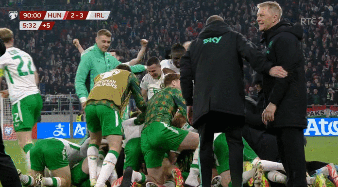 Video: Irlanti teki uskomattoman nousun viime sekunneilla ja etenee MM-jatkokarsintoihin