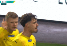 Video: KuPS-kapteeni Petteri Pennanen ojensi Agon Sadikua, joka provosoi HJK-kannattajia