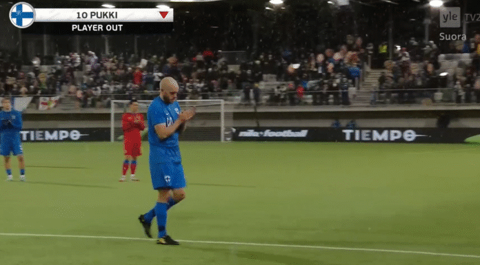 Teemu Pukki maalasi jäähyväispelissään Huuhkajissa – viimeisenä kosketuksena maalisyöttö