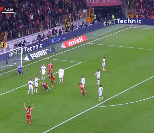 Video: Galatasarayn Victor Osimhen pamautti saksipotkulla voittomaalin lisäajalla