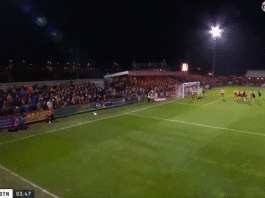 Video: Burton Albionin Julian Larssonilta nähtiin vuoden koomisin kulmapotku FA Cupissa