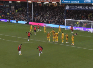 Video: Luton Townin Cohen Bramall laukoi kuvankauniin vaparimaalin Englannin Ykkösliigassa