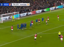 Video: Bruno Fernandesilta komea vaparimaali – ManU ja Bournemouth pelasivat 4–4-tasapelin