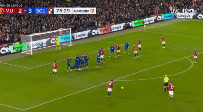 Video: Bruno Fernandesilta komea vaparimaali – ManU ja Bournemouth pelasivat 4–4-tasapelin