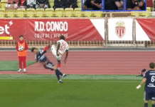 Video: AS Monacon Mamadou Coulibalylta kammotaklaus – erotuomari nosti heti punaisen kortin