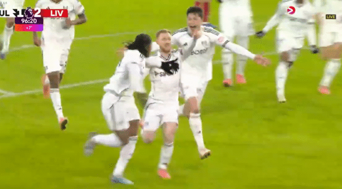 Video: Fulhamin Harrison Reed pamautti elämänsä maalin Liverpoolin verkkoon 97. minuutilla