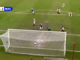 Klassikkovideo: Woking FC:n puolustaja surkuttelee ”maalia” – pallo pysähtyy lätäkköön