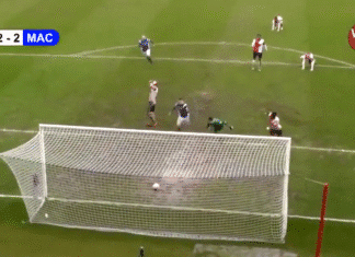 Klassikkovideo: Woking FC:n puolustaja surkuttelee ”maalia” – pallo pysähtyy lätäkköön