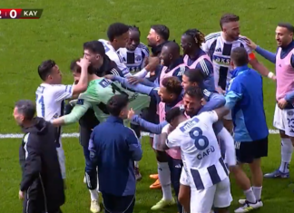 Video: Maalivahti Andreas Gianniotis laukoi maalin 80 metristä Turkin pääsarjassa