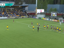 Video: Gnistanin Joakim Latonen alisti FF Jaron maalivahtia – laukoi sivuvaparin maaliin