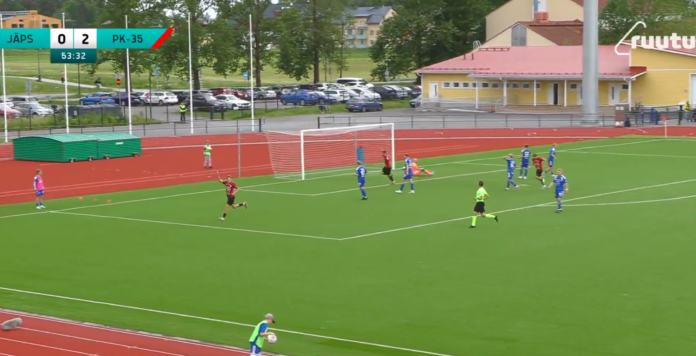 Video: Jasper Pikkuhookana laukoi Eurogoalin – PK-35:lle murskavoitto Järvenpäässä