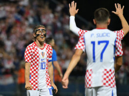 Video: 40-vuotias Luka Modrić viimeisteli eleettömän maalin Slovenian verkkoon