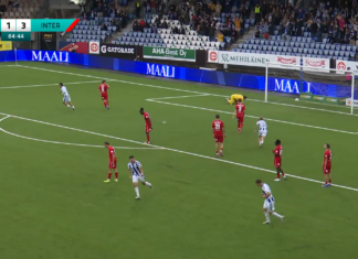 Video: Mads Borchers laukoi unelmamaalin – HJK nousi kahden maalin takaa tasoihin FC Interiä vastaan