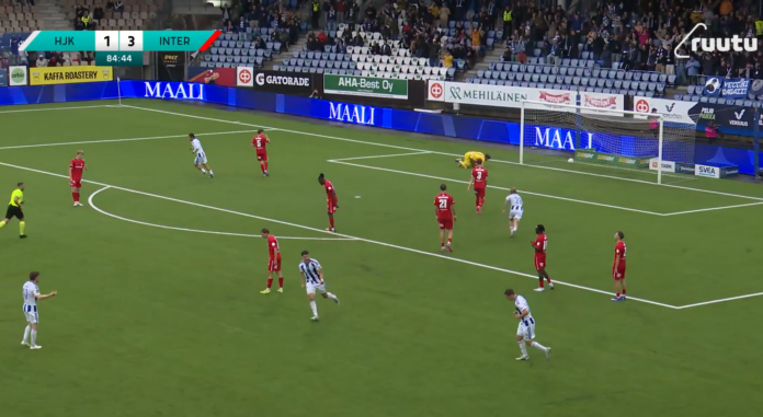 Video: Mads Borchers laukoi unelmamaalin – HJK nousi kahden maalin takaa tasoihin FC Interiä vastaan