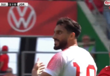 Video: Jordanian Musa Al-Taamari käski olla tottelematta päävalmentajaa – Sveitsi teki voittomaalin