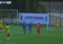 Video: Jesse Huhtala teki näppärän puskumaalin – Tampere United porskuttaa Ykkösen kärjessä