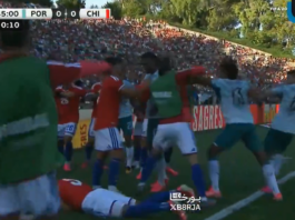 Video: Portugalin ja Chilen harjoitusmaaottelussa nähtiin joukkomylly avausjaksolla