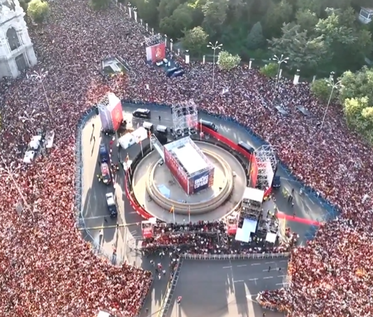 Video: Espanjan MM-joukkue sai jättimäisen vastaanoton Madridissa – lähes kaksi miljoonaa juhlijaa