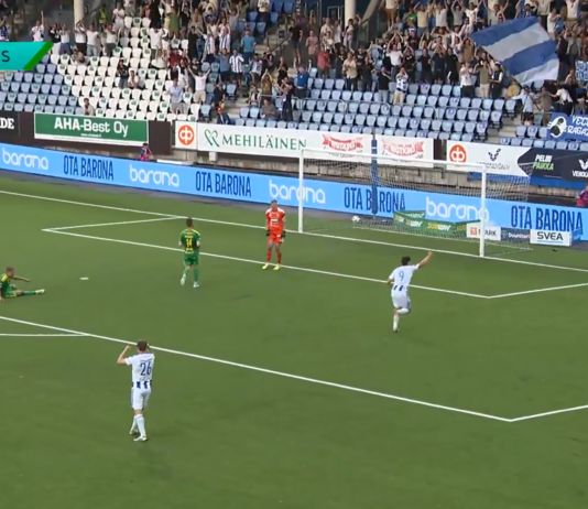 Video: Ilves pimputteli alakerrassa – Alfie Cicale riisti pallon ja laukoi HJK:n Suomen Cupin finaaliin