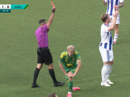 Video: HJK:n Ville Tikkanen otti suoran punaisen kortin toisessa peräkkäisessä ottelussaan